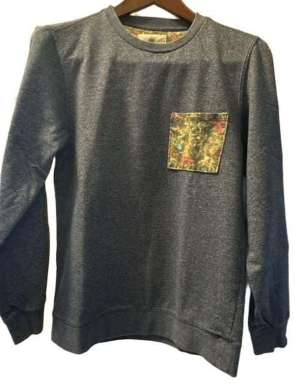 On The Byas Men's Heather Blue Parrot Pocket Sweatshirt